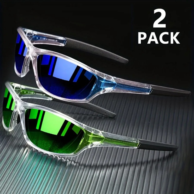 Fishing Sunglasses Polarized - 1/2 stuks sportzonnebrillen voor heren, lichtgewicht