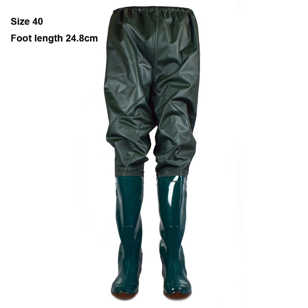 Fishing Pants Waterproof - Plastic PVC-transplantbroek, wadbroek, schoenen, 10 maten,