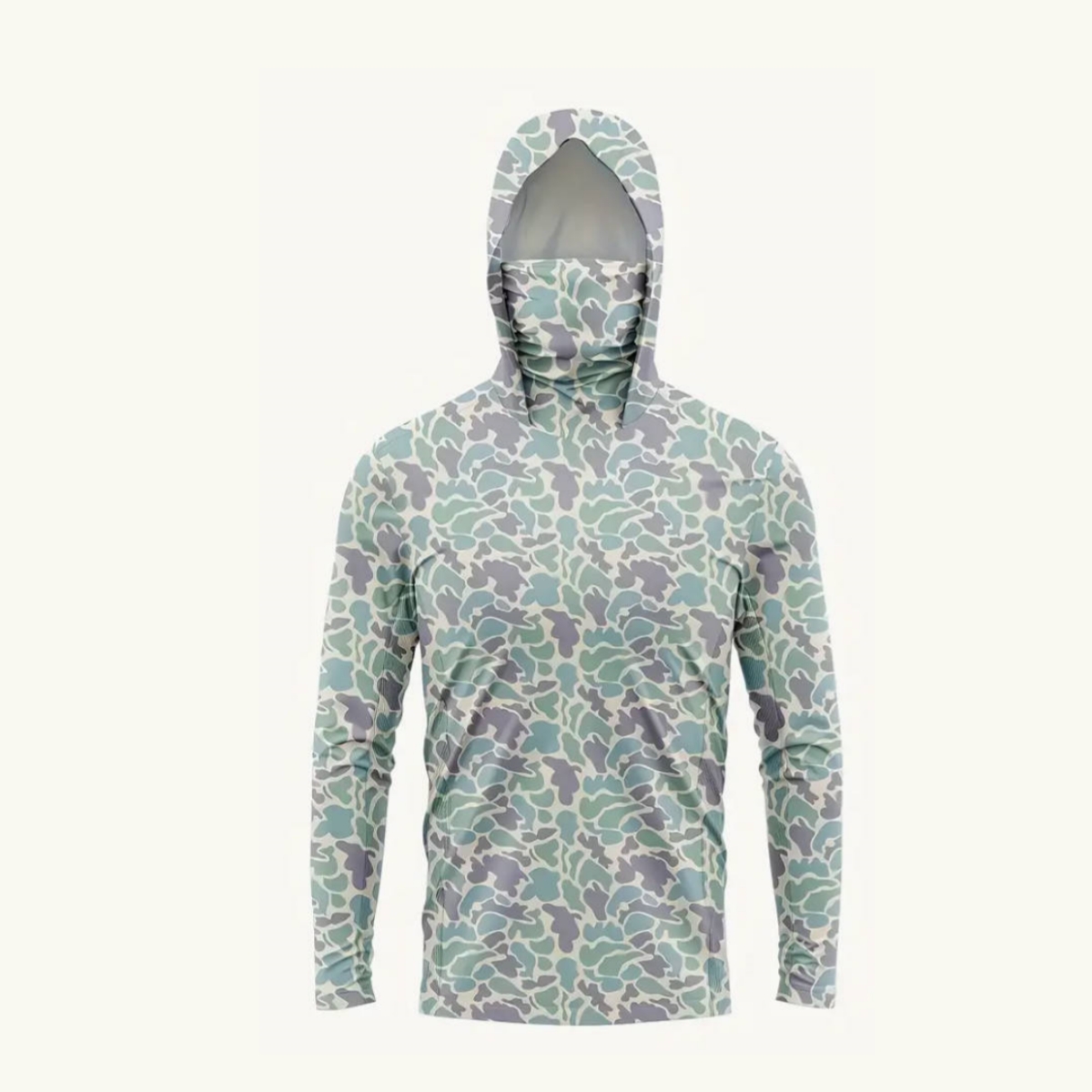 Fishing Hoodie - Heren UPF50+ Zonbeschermende Vissershirt met Gezichtsmasker