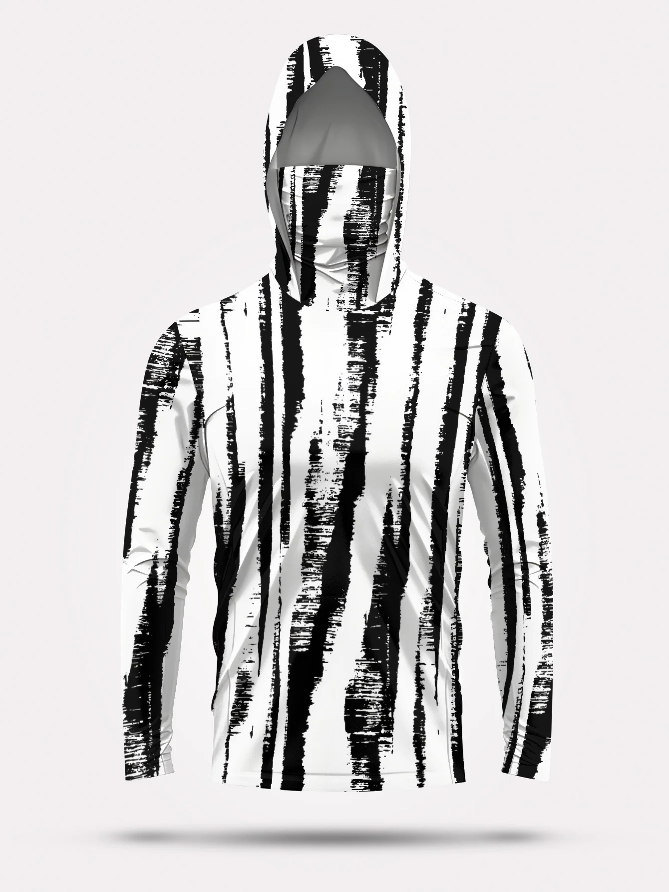 Heren zwart-wit gestreepte vis - Fishing Hoodie recensie en prijs