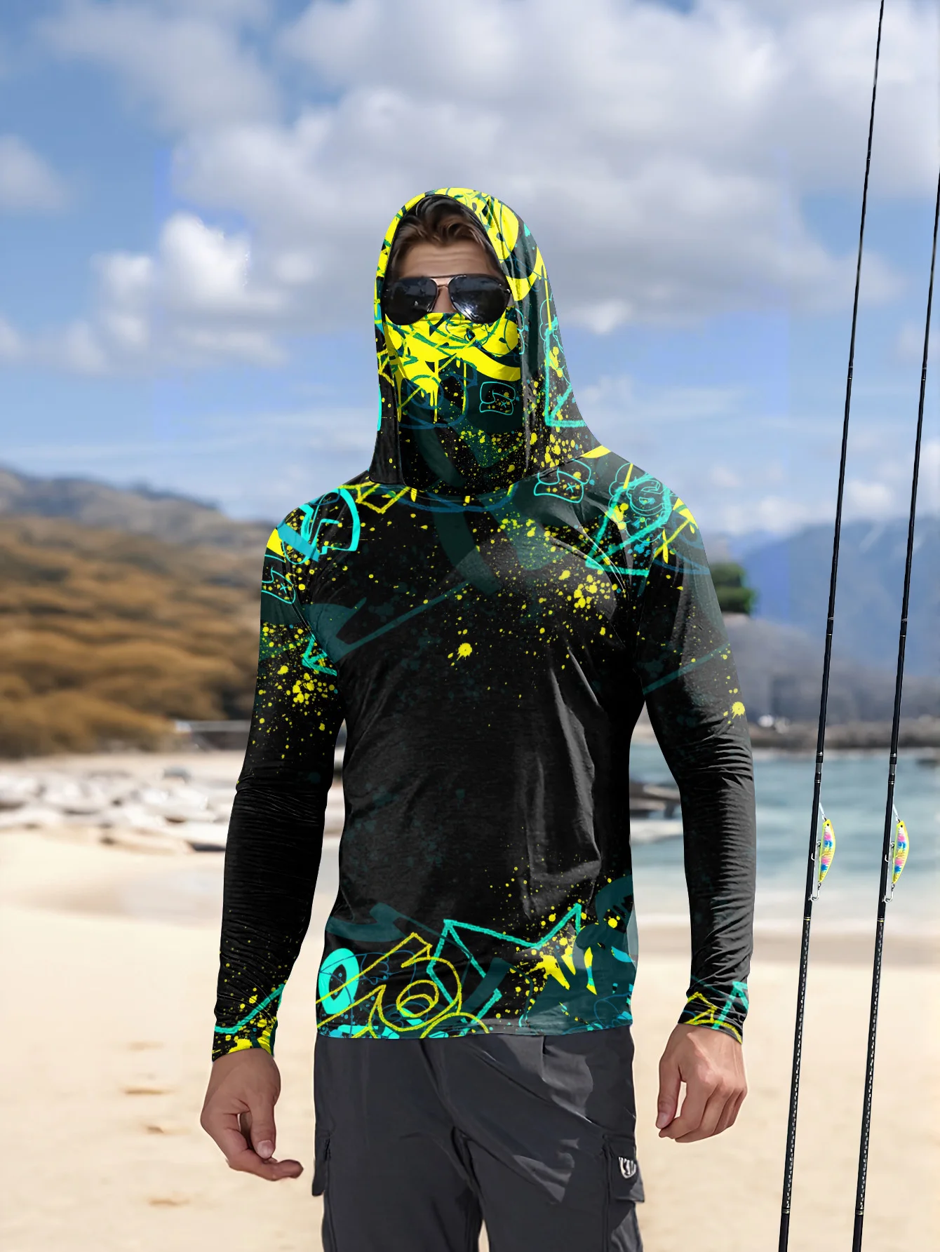 Heren UPF50+ vishoodie met gez - Fishing Hoodie recensie en prijs