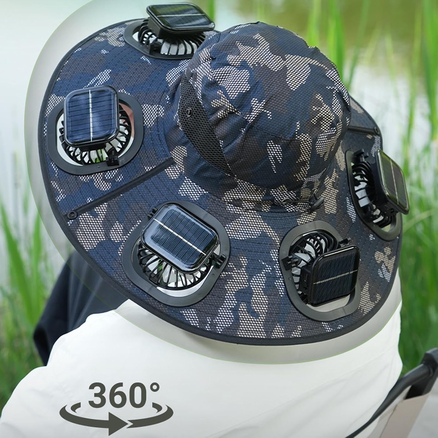 Zonnehoed met 6 ventilatoren,  - Fishing Hat recensie en prijs